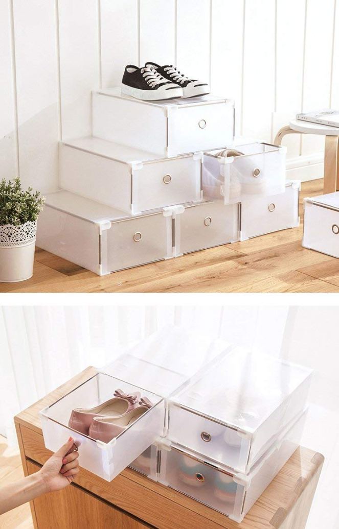 scatole a cassetti per scarpe